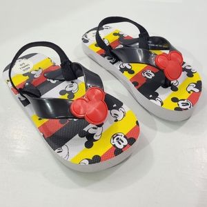DISNEY MICKEY MOUSE FLIP FLOPS TODDLER KIDS SIZE 5/6 NWOT